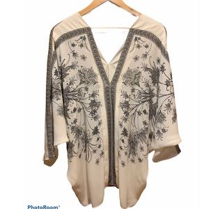 Rose + Olive dolman sleeve sheer blouse Size XL